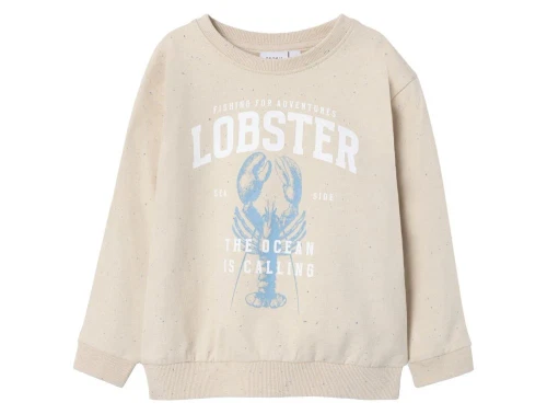 Beige sweatshirt fra name It med print af en hummer 13241258 peyote
